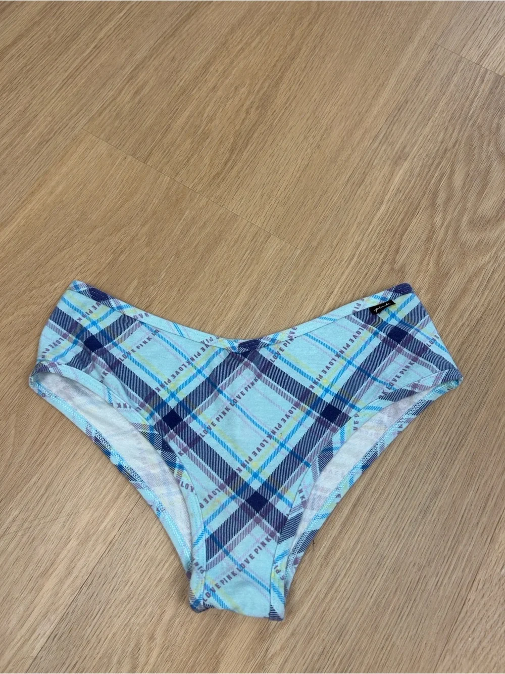 PINK Victoria's Secret Cheekster Plaid Panty M